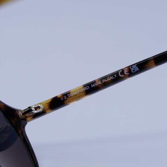 Tom Ford FT1026 05A Bruce Sunglasses Black/Havana Aviator Frame, Smoke Lenses - Picture 7 of 10